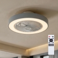 Brilagi - LED stmievateľné stropné svietidlo s ventilátorom LED/38W/230V 3000-6500K 3000-6500K pr. 50 cm sivá + diaľkové ovládanie