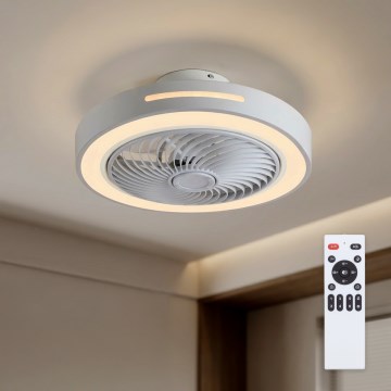 Brilagi - LED stmievateľné stropné svietidlo s ventilátorom LED/38W/230V 3000-6500K pr. 46 cm biela + diaľkové ovládanie