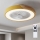 Brilagi - LED stmievateľné stropné svietidlo s ventilátorom LED/38W/230V 3000-6500K pr. 50 cm zlatá/dub + diaľkové ovládanie