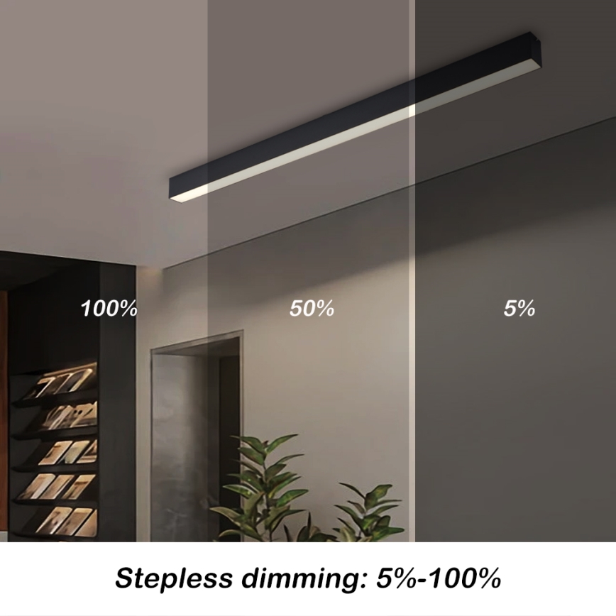 Brilagi - Stmievateľné LED stropné svietidlo SLEEKLINE SMART LED/40W/230V 3000-6000K Wi-Fi Tuya čierna + diaľkové ovládanie