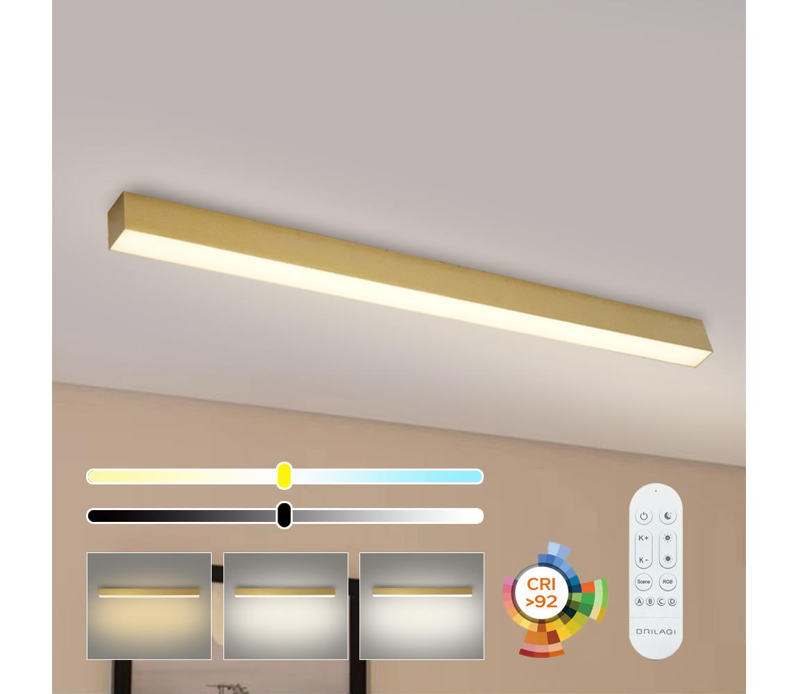 Brilagi - LED stmievateľné stropné svietidlo SLEEKLINE LED/40W/230V Wi-Fi Tuya zlaté+diaľkové ovládanie BRI470