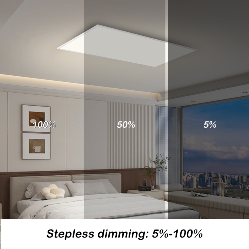 Brilagi - LED stmievateľné stropné svietidlo SLIMFRAME LED/80W/230V 120x60 cm 3000-6000K biela + diaľkové ovládanie