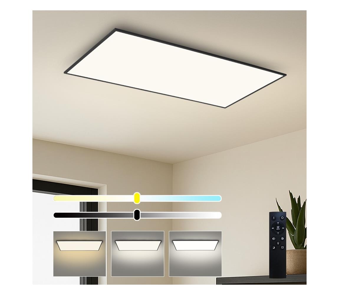 Brilagi - LED stmievateľné stropné svietidlo SLIMFRAME LED/80W/230V 120x60 cm čierne + DO BRI778