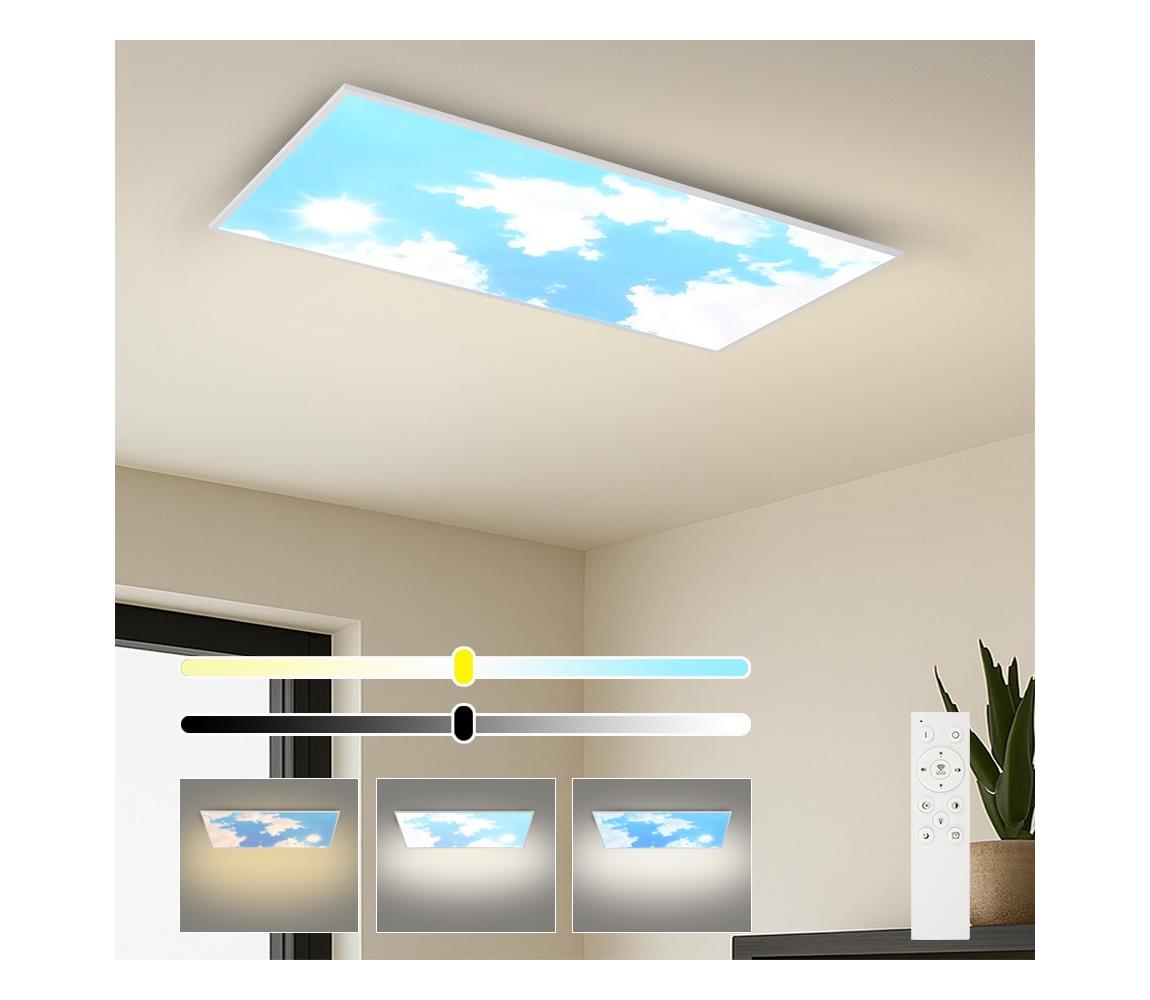 Brilagi - LED stmievateľné stropné svietidlo SLIMFRAME SKY LED/80W/230V 120x60 cm + diaľkové ovládanie BRI779