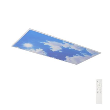 Brilagi - LED stmievateľné stropné svietidlo SLIMFRAME SKY LED/80W/230V 120x60 cm 3000-6000K strieborná/modrá + diaľkové ovládanie