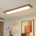 Brilagi - LED stmievateľné stropné svietidlo SLIMFRAME WOOD LED/58W/230V 124x34 cm 3000-6000K hnedé + diaľkové ovládanie
