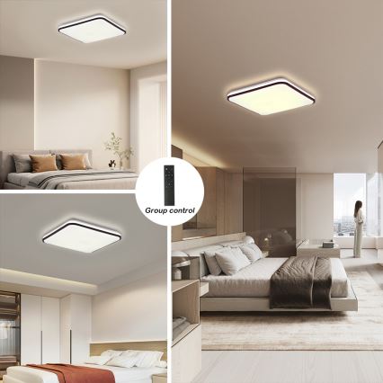 Brilagi - SMART stmievané stropné LED svietidlo LED/24W/230V 43x43 cm 3000-6000K Wi-Fi Tuya Beacon + diaľkové ovládanie