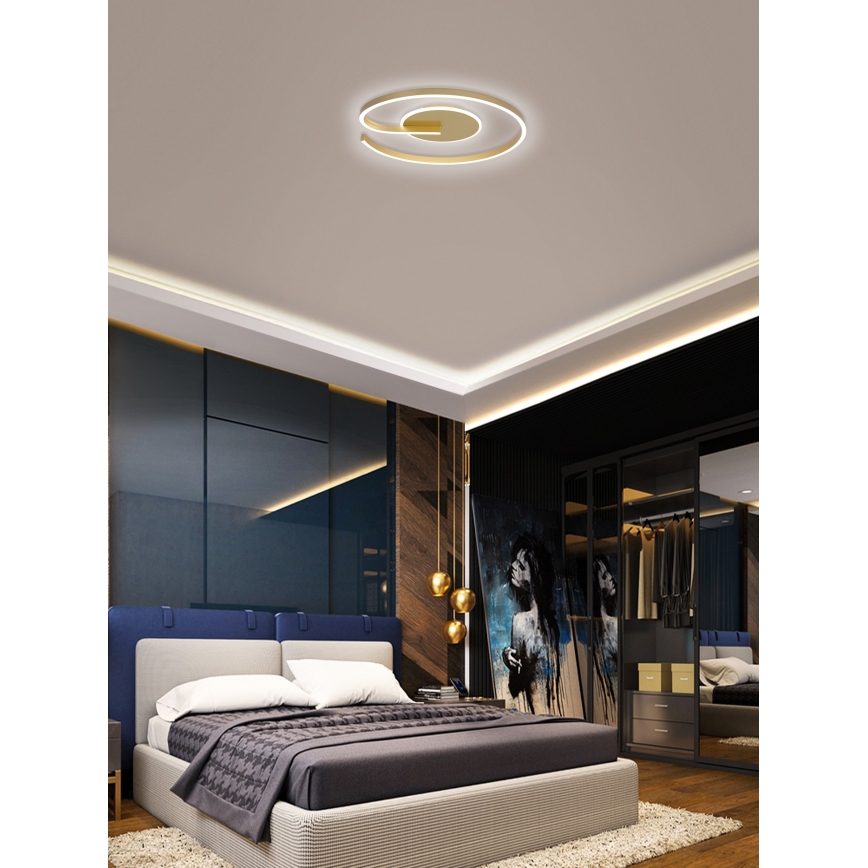 Brilagi - LED Stmievateľné stropné svietidlo SPIRAL LED/56W/230V pr. 50 cm 3000/4000/6000K + diaľkové ovládanie