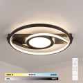 BRILAGI - LED stmievateľné stropné svietidlo TWIRL LED/38W/230V 3000-6000K čierne + diaľkové ovládanie