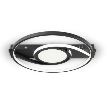 Brilagi - LED stmievateľné stropné svietidlo TWIRL LED/38W/230V 3000-6000K čierne + diaľkové ovládanie