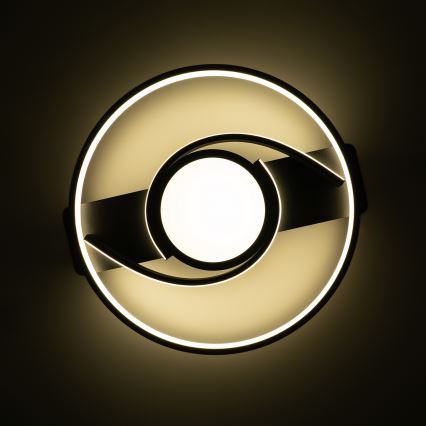 Brilagi - LED stmievateľné stropné svietidlo TWIRL LED/38W/230V 3000-6000K čierne + diaľkové ovládanie