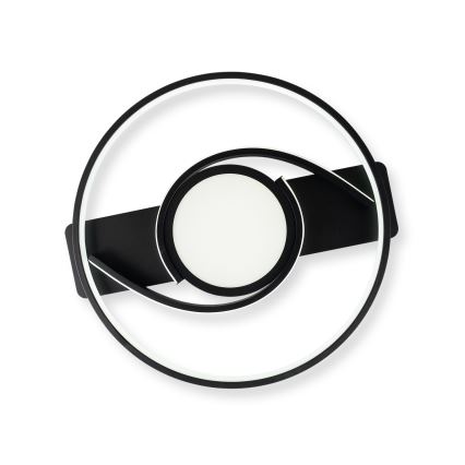 Brilagi - LED stmievateľné stropné svietidlo TWIRL LED/38W/230V 3000-6000K čierne + diaľkové ovládanie