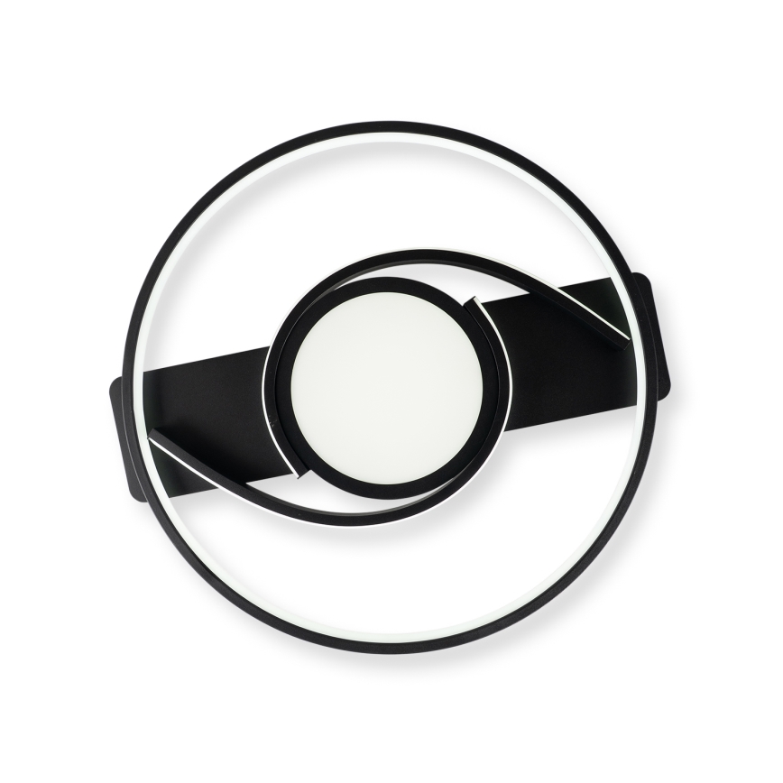 Brilagi - LED stmievateľné stropné svietidlo TWIRL LED/38W/230V 3000-6000K čierne + diaľkové ovládanie