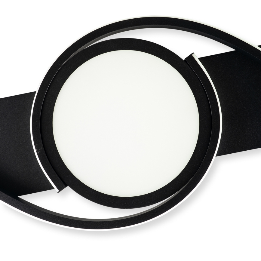 Brilagi - LED stmievateľné stropné svietidlo TWIRL LED/38W/230V 3000-6000K čierne + diaľkové ovládanie