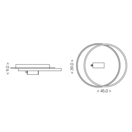 Brilagi - LED stmievateľné stropné svietidlo UNITY LED/48W/230V + 1xGU10/3W 3000-6000K 39x45 cm biela/čierna + diaľkové ovládanie
