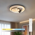 BRILAGI - LED stmievateľné stropné svietidlo UNITY LED/60W/230V + 1xGU10/3W 3000-6000K priemer 50 cm biela/čierna + diaľkové ovládanie