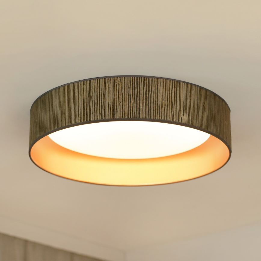 Brilagi - LED Stmievateľné stropné svietidlo VEGAS SHINE LED/24W/230V 3000/4000/6500K slama hnedá/zlatá + diaľkové ovládanie