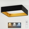 Brilagi - LED Stmievateľné stropné svietidlo VEGAS SHINE LED/24W/230V pr. 45 cm 3000/4000/6500K slamená hnedá/zlatá + diaľkové ovládanie