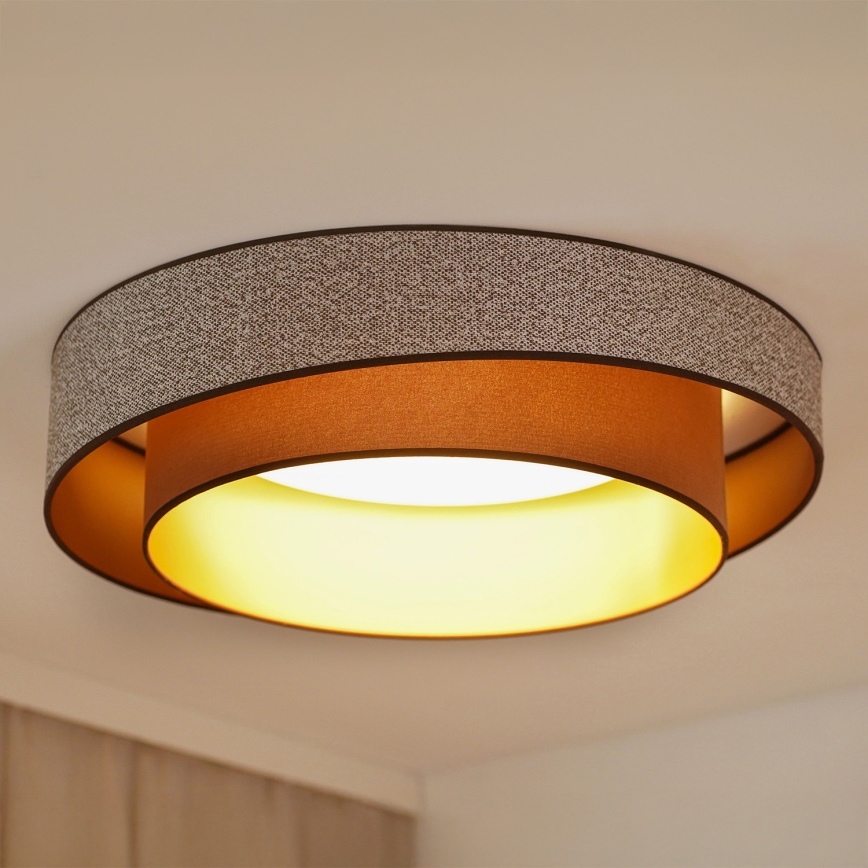 Brilagi - LED Stmievateľné stropné svietidlo VEGAS SHINE LED/24W/230V pr. 60 cm 3000/4000/6500K hnedá + diaľkové ovládanie