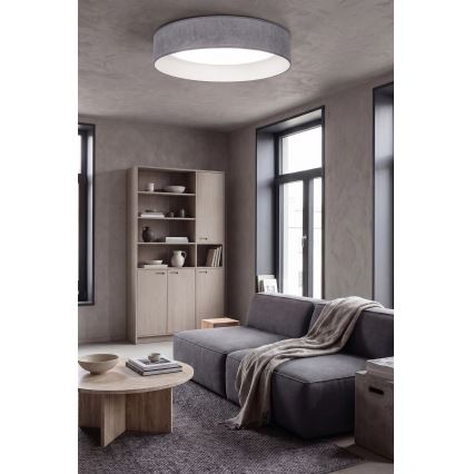 Brilagi - LED stmievateľné stropné svietidlo VELVET SMARTIX STARS LED/24W/230V 3000-6000K pr. 45 cm sivá Wi-Fi Tuya Beacon + diaľkové ovládanie