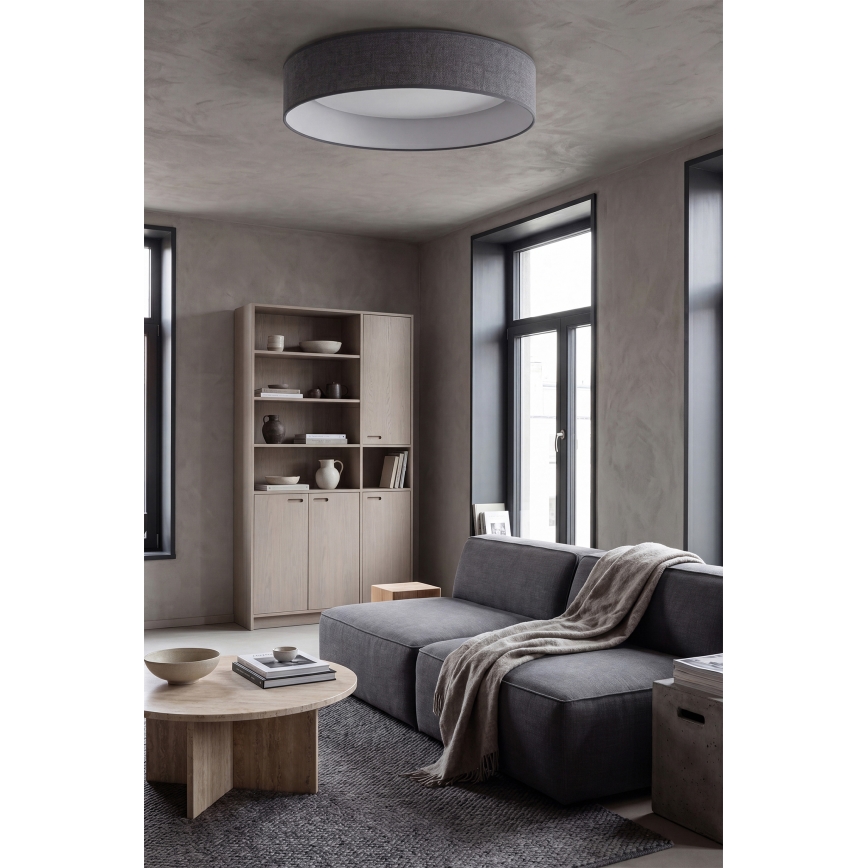 Brilagi - LED stmievateľné stropné svietidlo VELVET SMARTIX STARS LED/24W/230V 3000-6000K pr. 45 cm sivá Wi-Fi Tuya Beacon + diaľkové ovládanie
