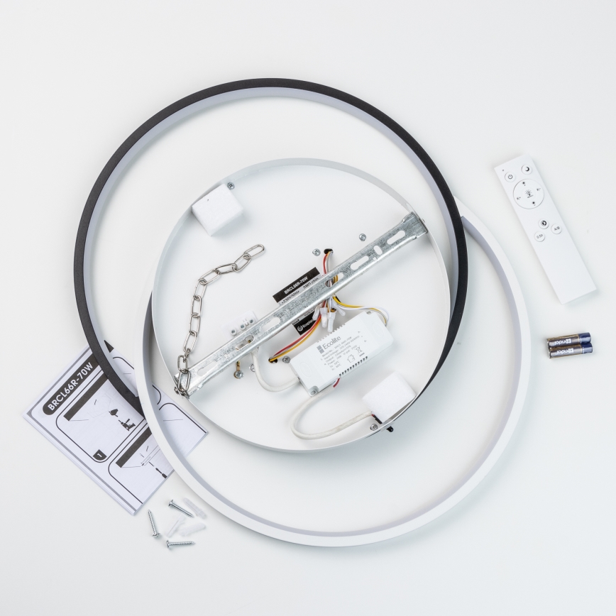 Brilagi - LED stmievateľné stropné svietidlo VELO XL LED/83W/230V 3000-6500K 46,7x59,5 cm + diaľkové ovládanie