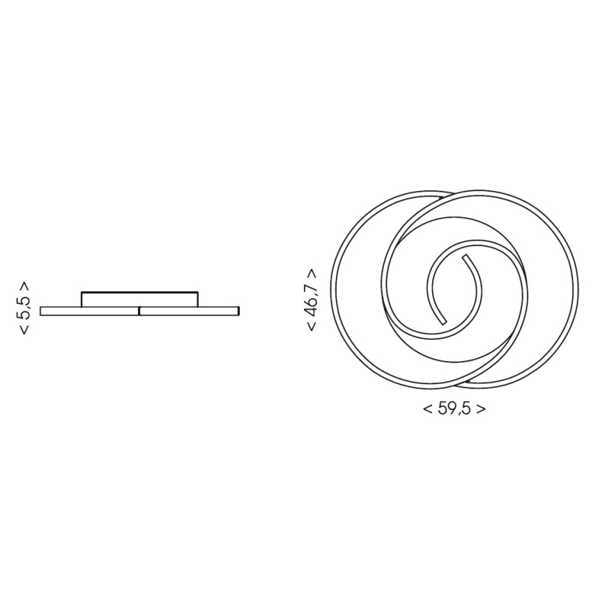 Brilagi - LED stmievateľné stropné svietidlo VELO XL LED/83W/230V 3000-6500K 46,7x59,5 cm + diaľkové ovládanie