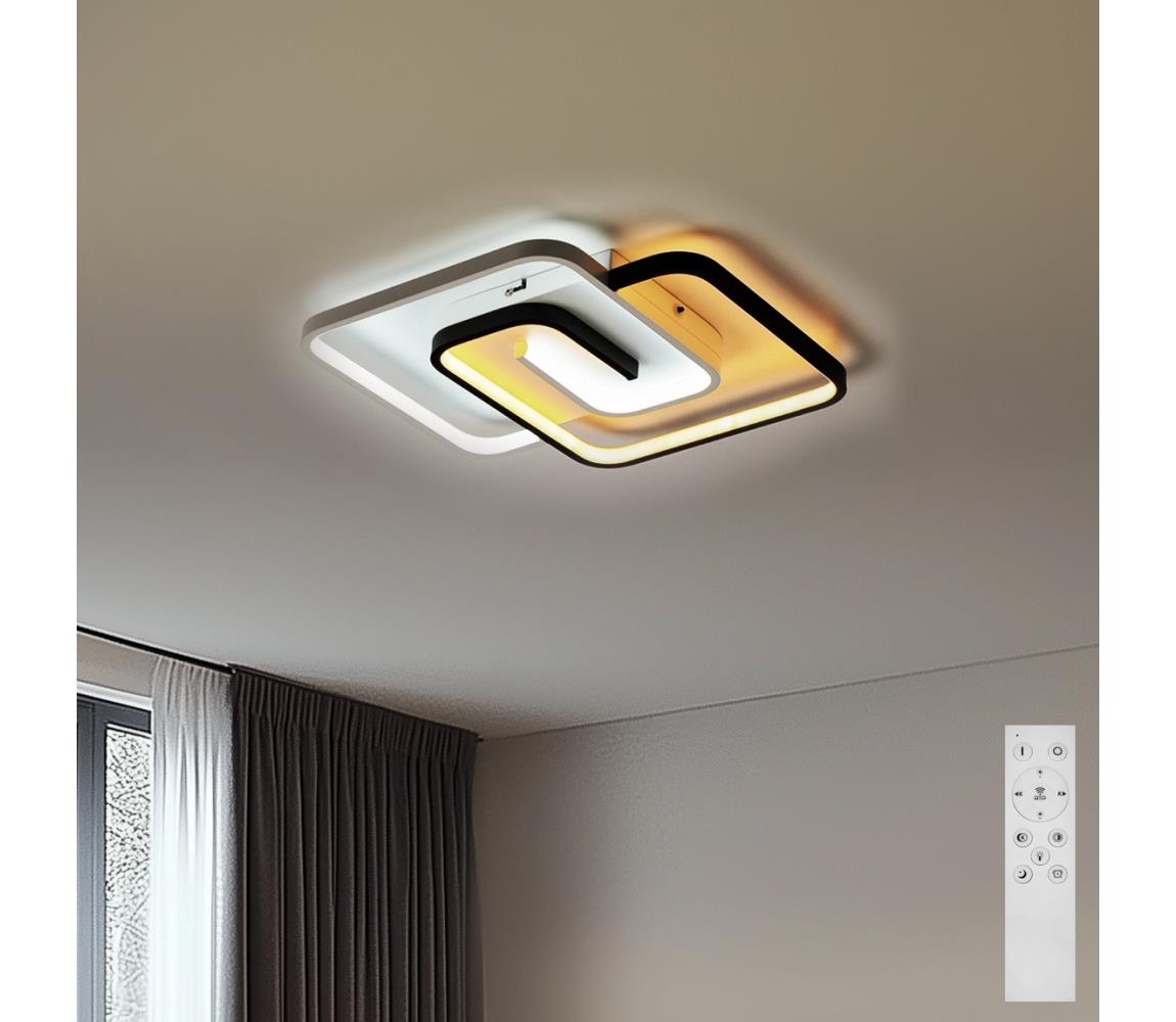 Brilagi - LED stmievateľné stropné svietidlo VELO XL LED/98W/230V 61x61 cm + diaľkové ovládanie BRC2243-98W/BI/CR