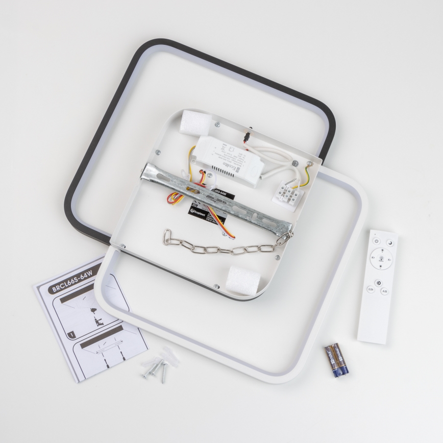 Brilagi - LED Stmievateľné stropné svietidlo VELO XL LED/98W/230V 3000-6500K 61x61 cm + diaľkové ovládanie