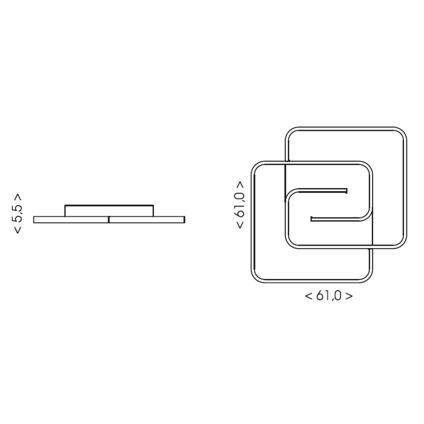 Brilagi - LED Stmievateľné stropné svietidlo VELO XL LED/98W/230V 3000-6500K 61x61 cm + diaľkové ovládanie