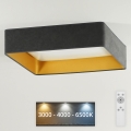 Brilagi - LED stmievateľné stropné svietidlo VELVET SQUARE LED/24W/230V 43x43 cm 3000/4000/6500K + diaľkové ovládanie hnedá