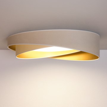 BRILAGI - LED stmievateľné stropné svietidlo VELVET TWIST LED/36W/230V 3000-6000K pr. 65 cm Wi-Fi Tuya Beacon biela/zlatá + diaľkové ovládanie