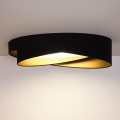 BRILAGI - LED stmievateľné stropné svietidlo VELVET TWIST LED/36W/230V 3000-6000K priemer 65 cm Wi-Fi Tuya Beacon čierna/zlatá + diaľkové ovládanie