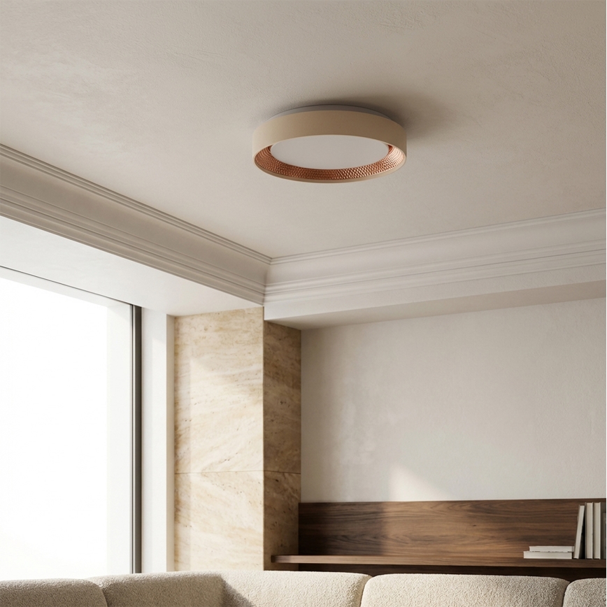 Brilagi - LED stmievateľné stropné svietidlo WALDO LED/48W/230V 3000-6500K pr. 40 cm béžová/zlatá + diaľkové ovládanie