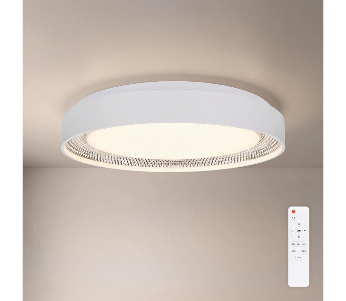 Brilagi - LED stmievateľné stropné svietidlo WALDO LED/48W/230V priemer 40 cm biela/strieborná s diaľkovým ovládaním WO800-OEM48-40-WHT