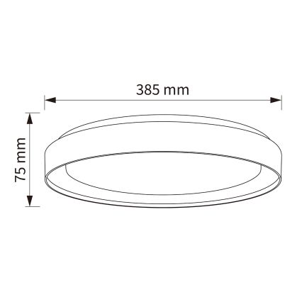 Brilagi - LED stmievateľné stropné svietidlo WALDO LED/48W/230V 3000-6500K pr. 40 cm biela/strieborná + diaľkové ovládanie
