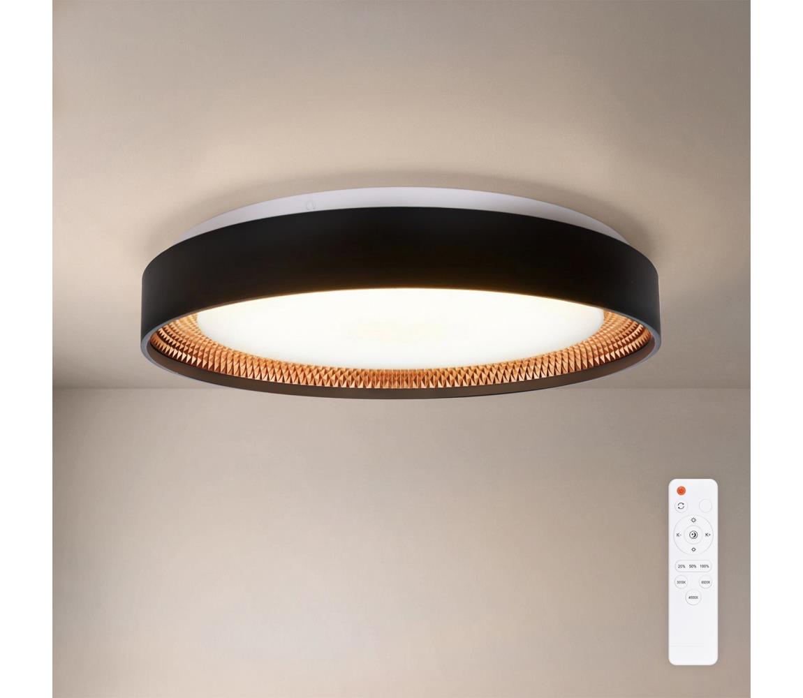 Brilagi - LED stmievateľné stropné svietidlo WALDO LED/48W/230V priemer 40 cm čierna/zlatá + diaľkové ovládanie WO800-OEM48-40-BLK