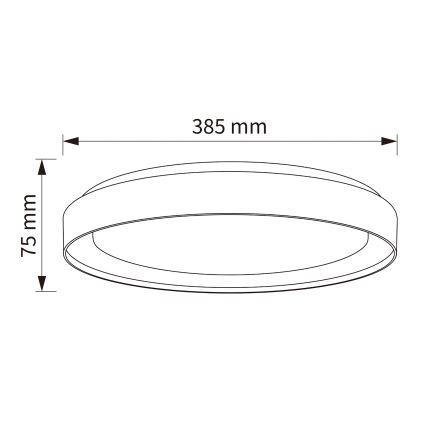 Brilagi - Stmievateľné LED stropné svietidlo WALDO LED/48W/230V 3000-6500K priemer 40 cm čierna/zlatá + diaľkové ovládanie