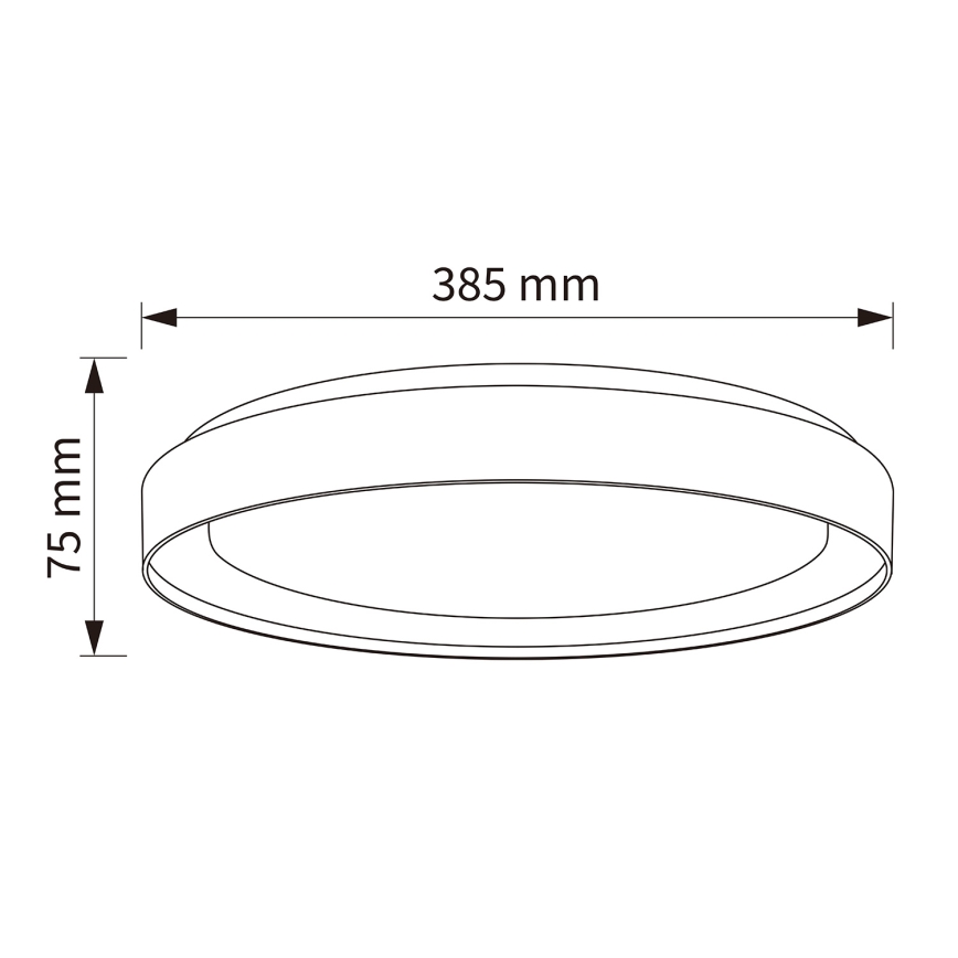 Brilagi - Stmievateľné LED stropné svietidlo WALDO LED/48W/230V 3000-6500K priemer 40 cm čierna/zlatá + diaľkové ovládanie