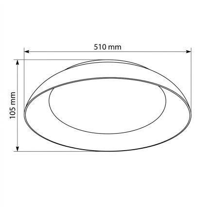 Brilagi - LED stmievateľné stropné svietidlo ALVA LED/48W/230V 3000-6500K priemer 51 cm biela + diaľkové ovládanie