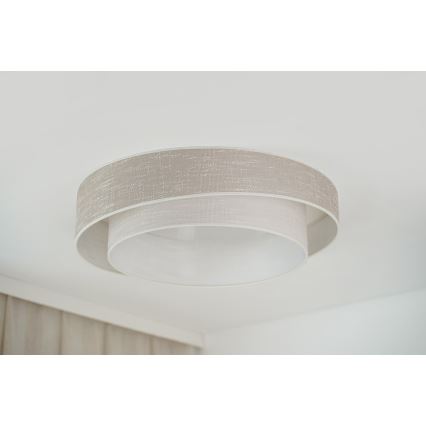 Brilagi - LED stmievateľné stropné svietidlo DOVER SHINE LED/24W/230V pr. 60 cm 3000/4000/6500K šedá/krémová + diaľkové ovládanie