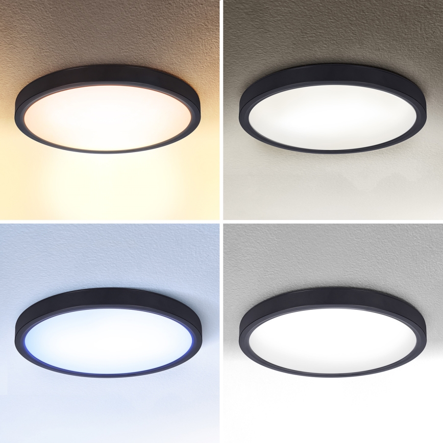 Brilagi - LED Stmievateľné stropné svietidlo ESTELA LED/48W/230V 3000-6500K ø 40 cm čierna + diaľkové ovládanie