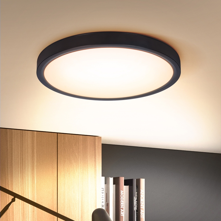 Brilagi - LED Stmievateľné stropné svietidlo ESTELA LED/48W/230V 3000-6500K ø 40 cm čierna + diaľkové ovládanie