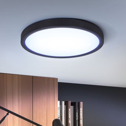 Brilagi - LED Stmievateľné stropné svietidlo ESTELA LED/48W/230V 3000-6500K ø 40 cm čierna + diaľkové ovládanie