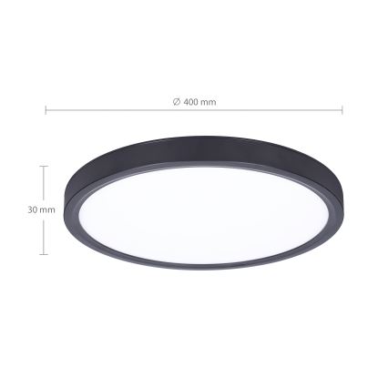Brilagi - LED Stmievateľné stropné svietidlo ESTELA LED/48W/230V 3000-6500K ø 40 cm čierna + diaľkové ovládanie