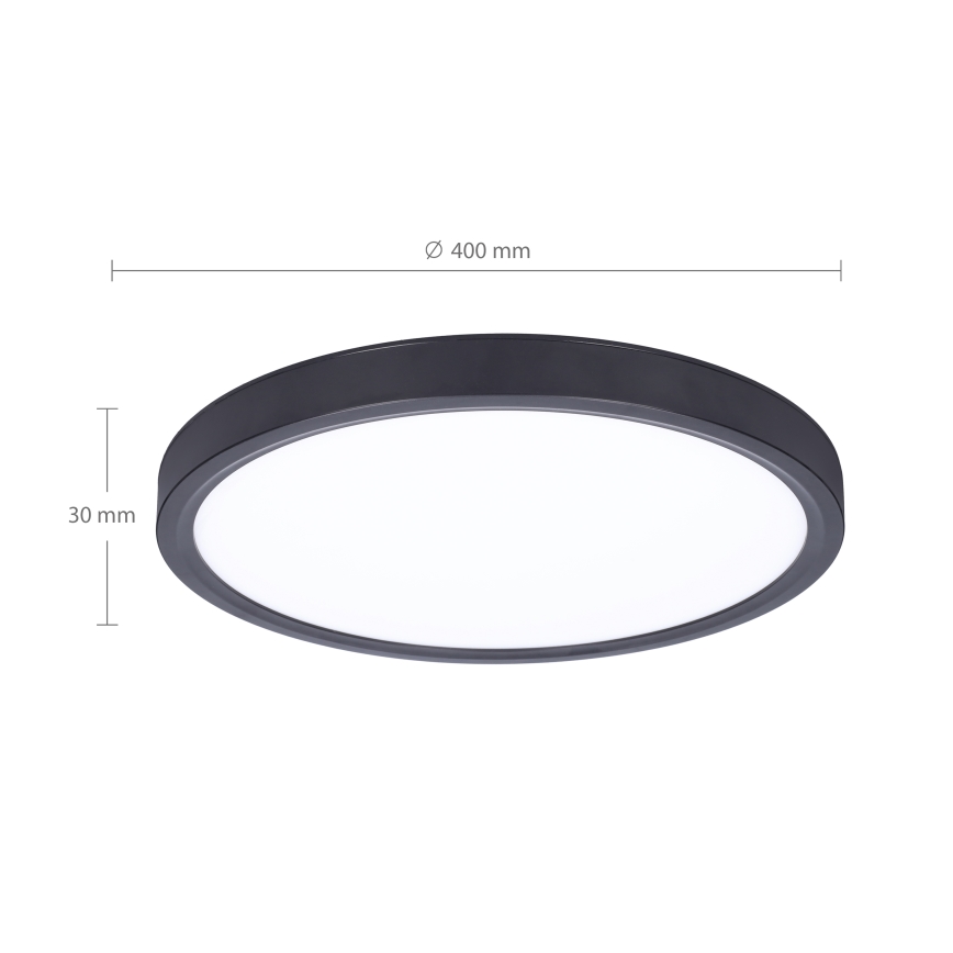 Brilagi - LED Stmievateľné stropné svietidlo ESTELA LED/48W/230V 3000-6500K ø 40 cm čierna + diaľkové ovládanie