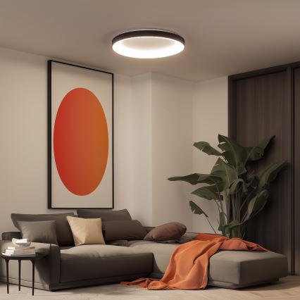 Brilagi - Stlmiteľné LED stropné svietidlo FALCON II LED/108W/230V 3000-6500K priemer 80 cm čierne + diaľkové ovládanie