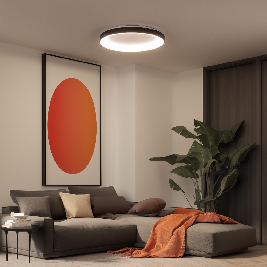 Brilagi - Stlmiteľné LED stropné svietidlo FALCON II LED/108W/230V 3000-6500K priemer 80 cm čierne + diaľkové ovládanie