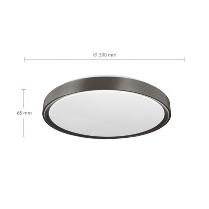 Brilagi - LED stmievateľné stropné svietidlo FANCIA LED/48W/230V 3000-6500K pr. 39 cm antracit + diaľkové ovládanie
