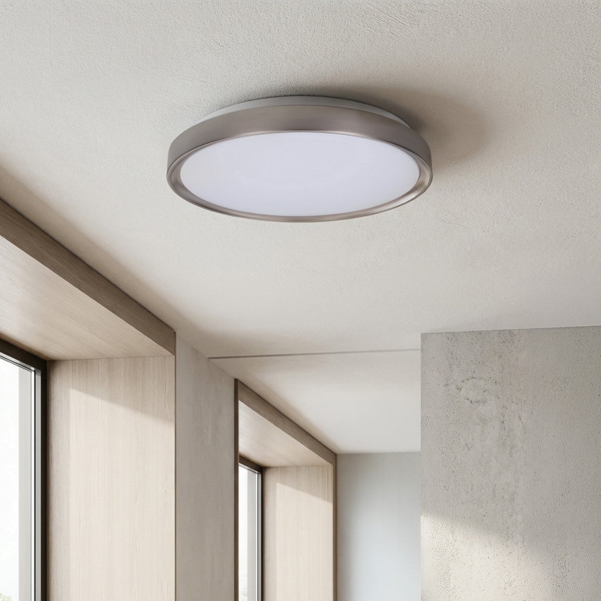 Brilagi - LED stmievateľné stropné svietidlo FANCIA LED/48W/230V 3000-6500K priemer 39 cm strieborné + diaľkové ovládanie